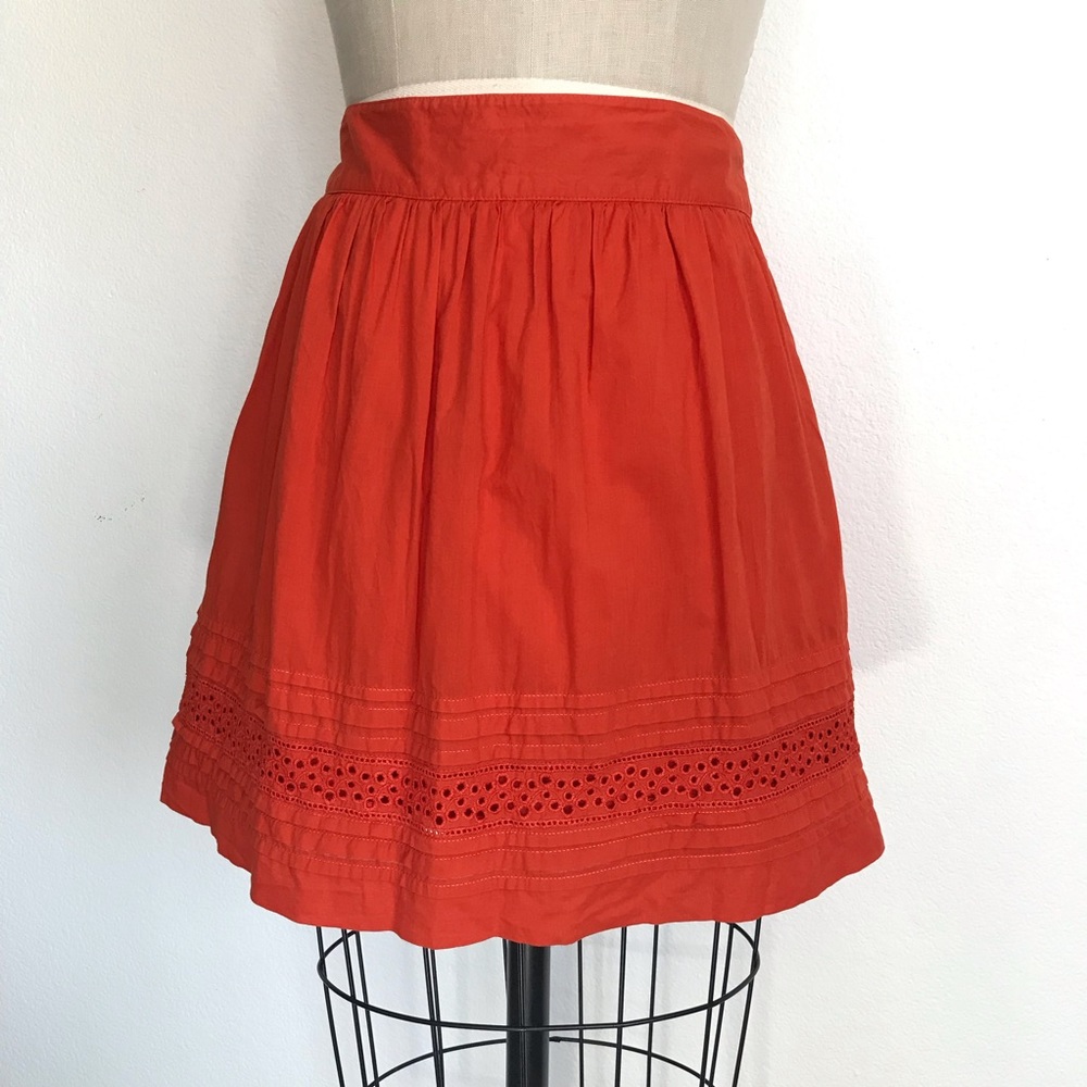 LOFT 10 orange summer skirt